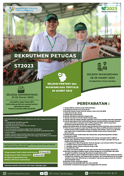 Announcement of Recruitment for ST2023 Officers BPS-Statistics Tasikmalaya Municipality