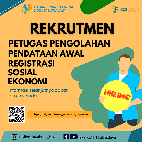 Recruitment of Regsosek Processing in 2022 BPS-Statistics Tasikmalaya Municipality