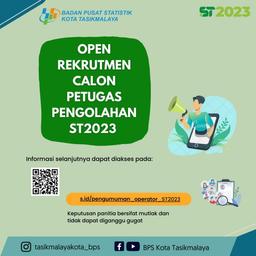 Rekrutmen Calon Petugas Pengolahan ST2023 BPS Kota Tasikmalaya